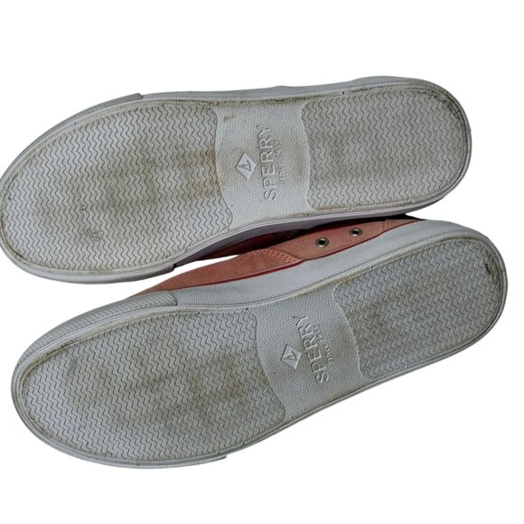 Sperry Top-Sider Men’s 9 Red Ombre Canvas Lace Up Sneakers - Picture 8 of 9